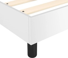 vidaXL Κρεβάτι Boxspring με Στρώμα Λευκό 80 x 200 εκ. Συνθετικό Δέρμα