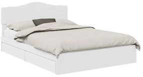 vidaXL Κρεβάτι Αποθήκης Λευκό 140 x 200 cm Επεξεργασμένο ξύλο