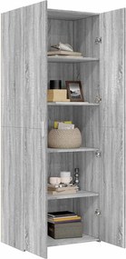 vidaXL Ντουλάπι Γκρι Sonoma 70x42,5x185 εκ. από Επεξεργασμένο Ξύλο