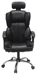 ΚΑΡΕΚΛΑ ΓΡΑΦΕΙΟΥ OCTAVIUS HM1202 ΜΑΥΡΟ PVC &amp; NYLON-ΜΕΤΑΛ.ΧΡΩΜΙΟ ΒΑΣΗ 63x73x129Υεκ