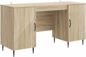 vidaXL Γραφείο Sonoma Δρυς 142,5 x 50 x 75 εκ. Επεξεργασμένο Ξύλο