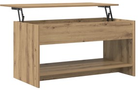 vidaXL Τραπεζάκι σαλονιού με ράφι artisan δρυς 102 x 50 x 52.5 cm