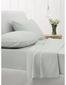 Σετ Σεντόνια Cotton Feelings 106 Light Grey Μονό με λάστιχο(105x205+30)