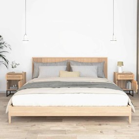vidaXL Κομοδίνα 2 τεμ. 40x30x55,5 εκ Επεξεργασμένο Ξύλο &amp; Σίδερο