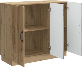 vidaXL Πλαϊνό γραφείο Artisan Δρυς 89 x 34,5 x 77 εκ.