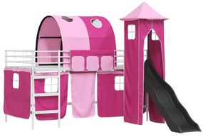 vidaXL Λευκό και Ρόζ 79,5 x 200 εκ.