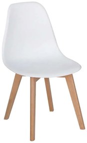 ZITA PLUS Καρέκλα Τραπεζαρίας Ξύλινη 4τμχ Loft Plus Λευκό PP 46x48x44-83εκ. 46Χ48Χ44-83εκ.10.0093.S