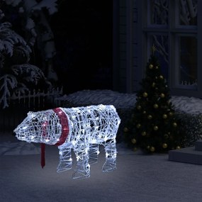 vidaXL Αρκούδα Χριστουγεννιάτικη 71 x 20 x 38 εκ. Ακρυλική με 45 LED