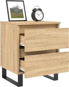 vidaXL Κομοδίνο Sonoma Δρυς 40 x 35 x 50 εκ. από Επεξεργ. Ξύλο