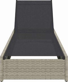 vidaXL Ξαπλώστρα Μπεζ 200.5 x 70 x 75 εκ συνθετικό ρατάν