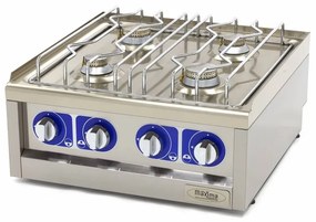 Commercial Grade Cooker - 4 Burners - Double Unit - 60cm Deep - Gas