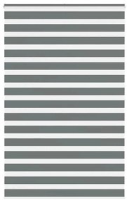 vidaXL Ζέβρα τυφλή Σκούρο Γκρι Πλάτος υφάσματος 140,9 εκ. Πολυεστέρας