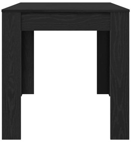 vidaXL Τραπεζαρία Μαύρη δρυς 140 x 74.5 x 76 εκ. Επεξεργασμένο ξύλο
