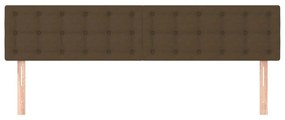vidaXL Κεφαλάρια Σκ. Καφέ 160x5x78/88 εκ. Ύφασμα