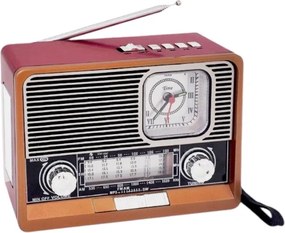 Επαναφορτιζόμενο ραδιόφωνο Retro - ΕK105 - 830128 - Red