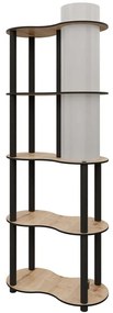 Φωτιστικό Δαπέδου Με Ραφάκια 666PTR1117 48x24x140cm 1xE27 40W Oak Opviq