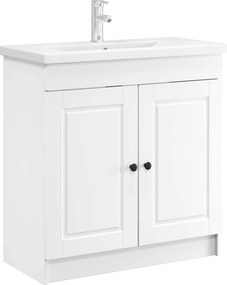 vidaXL Ντουλάπι κάτω από τον νιπτήρα Λευκό 78,5 x 37,5 x 81 εκ