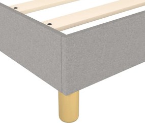 vidaXL Κρεβάτι Boxspring με Στρώμα Ανοιχτό Γκρι 100x200 εκ. Υφασμάτινο