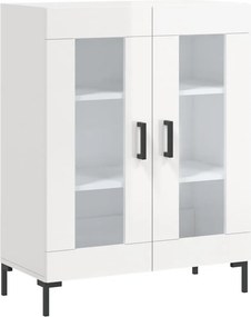 vidaXL Ντουλάπι Γυαλιστερό Λευκό 69,5x34x90 εκ. Επεξεργασμένο Ξύλο