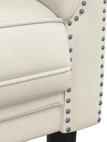 vidaXL Καναπές Διθέσιος Κρεμ από Βελούδο