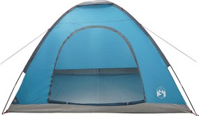 vidaXL Σκηνή Camping 4 ατόμων Μπλε 185T Πολυεστέρας με επικάλυψη PU