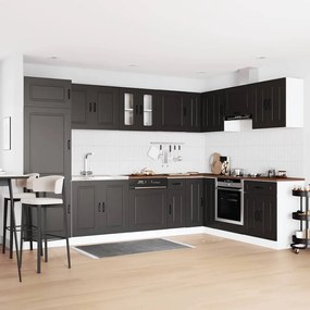 vidaXL Ντουλάπα Κουζίνας με αποθήκευση 2 pcs Μαύρο 80 x 46 x 81.5 εκ