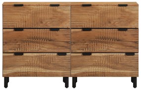 vidaXL Ντουλάπες 2 τεμάχια Καφέ 60x33x75 cm Μασίφ ξύλο ακακίας