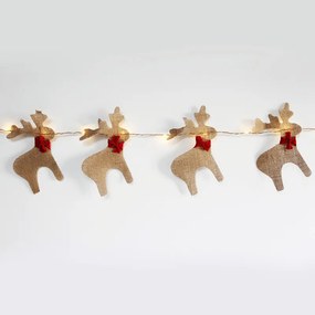 Led mini χριστουγεννιάτικη γιρλάντα Hessian Reindeer