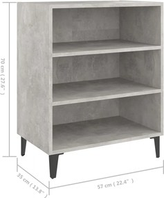 vidaXL Ντουλάπι Γκρι Σκυροδέματος 57x35x70 εκ. Επεξεργασμένο Ξύλο
