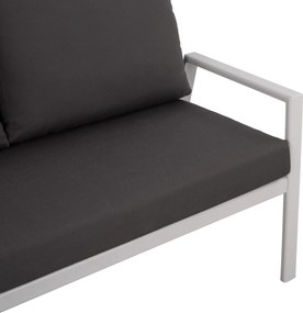 ΚΑΝΑΠΕΣ ΔΙΘΕΣΙΟΣ ΑΛΟΥΜΙΝΙΟΥ TABBY HM5561.01 ΛΕΥΚΟΣ ΜΕ ΜΑΞΙΛΑΡΙΑ