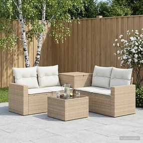 vidaXL Σετ Καναπέ 6 τμχ. Μπεζ και Κρέμ 55 x 55 x 37 εκ