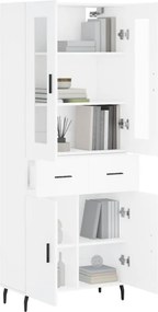 vidaXL Ντουλάπι Λευκό 69,5x34x180 εκ. από Επεξεργασμένο Ξύλο