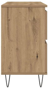 vidaXL Ντουλάπι μπάνιου Δρυς τεχνίτης 80x33x60 cm Κατασκευασμένο ξύλο