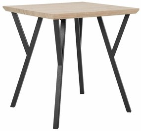 Τραπέζι Berwyn 1162, Ανοιχτό χρώμα ξύλου, Μαύρο, 75x70x70cm, 15 kg, Ινοσανίδες μέσης πυκνότητας, Μέταλλο | Epipla1.gr