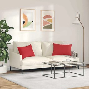 vidaXL Μαξιλάρι Καναπέ 2 pcs Κόκκινο 60 x 40 cm ύφασμα
