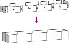 vidaXL Ζαρντινιέρα Ανθρακί 360x80x40 εκ. από Χάλυβα