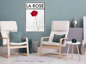 Αφίσα - Rose in the Vase - 40x60 - Χρυσό - Με πασπαρτού