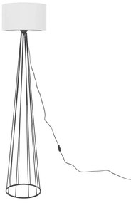 Φωτιστικό δαπέδου Florencia Ε27 λευκό ύφασμα-μέταλλο Φ40x23εκ 40x40x125 εκ.