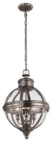 Κρεμαστό Φωτιστικό Οροφής 3xE14 Φ37cm Adams Elstead Lighting-FE-ADAMS-3P-ANL-Νίκελ Ματ FE-ADAMS-3P-ANL