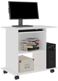 vidaXL Γραφείο Υπολογιστή Λευκό 80 x 50 x 75 εκ. από Επεξ. Ξύλο