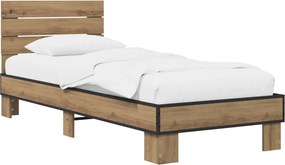 vidaXL Κρεβάτι με Κεφαλάρι Artisan Δρυς 80 x 200 cm Επεξεργασμένο Ξύλο