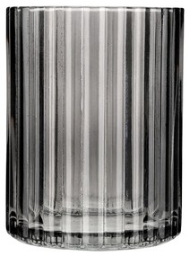 Ποτηράκι Μπάνιου Alivio Αναγλύφο Μαύρο Γυαλί 7.8x10cm Estia 02-28831