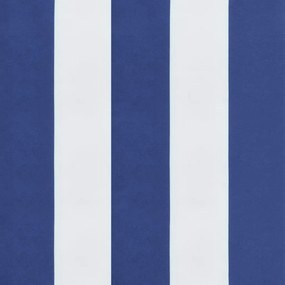 vidaXL Μαξιλάρια Παλέτας 2 τεμ. Μπλε &amp; Λευκά Ριγέ Υφασμάτινα
