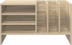 vidaXL Ντουλάπι δίσκων βινυλίου με ράφι Δρύς Sonoma 78,5 x 35 x 45 εκ