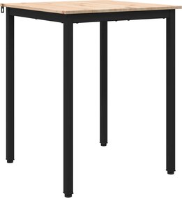 vidaXL Τραπεζαρία Φυσικό 60 x 60 x 75 cm Στερεά ξυλεία πεύκου