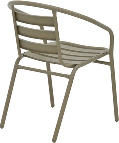 Πολυθρόνα Tade pakoworld μέταλλο σαμπανιζέ 54x58x73εκ