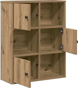 vidaXL Βιβλιοθήκη Αρτισιανή Δρυς 60x24x76,5 εκ. Επεξ. Ξύλο