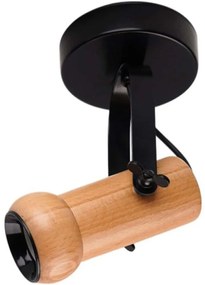 Φωτιστικό Οροφής - Σποτ 534LUN5902 Φ8x15x26cm 1xGU10 10W Black-Oak Opviq