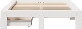 vidaXL Σκελετός Κρεβ. Χωρίς Στρώμα Λευκό 120x200 εκ Μασίφ Πεύκο