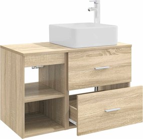 vidaXL Σετ Επίπλων Μπάνιου 2 τμχ. Sonoma Δρυς Επεξεργασμένο Ξύλο